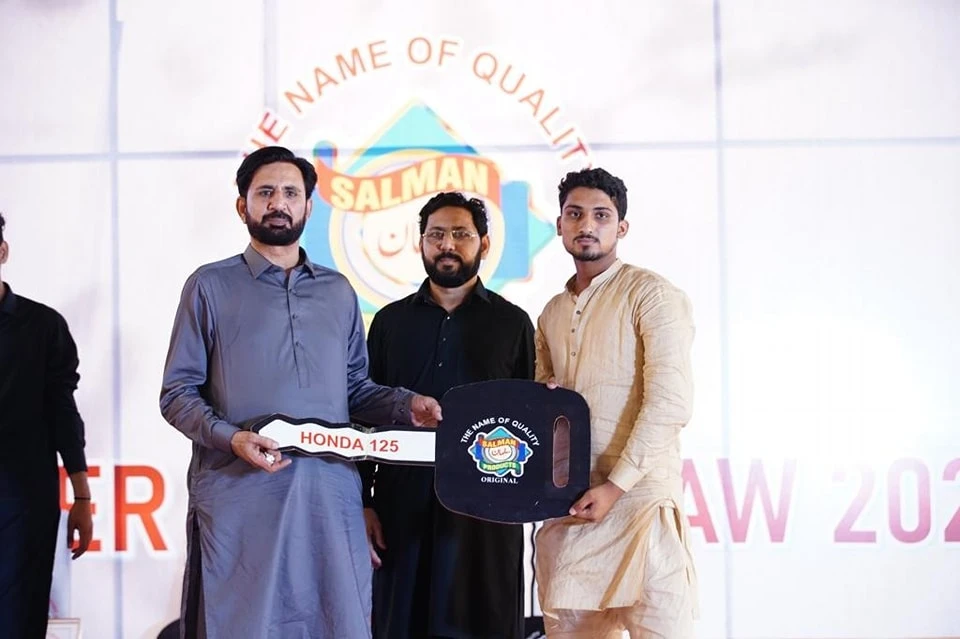 Winners of Honda 125 Motorcycles in Salman Foods Bumper Lucky Draw 2023